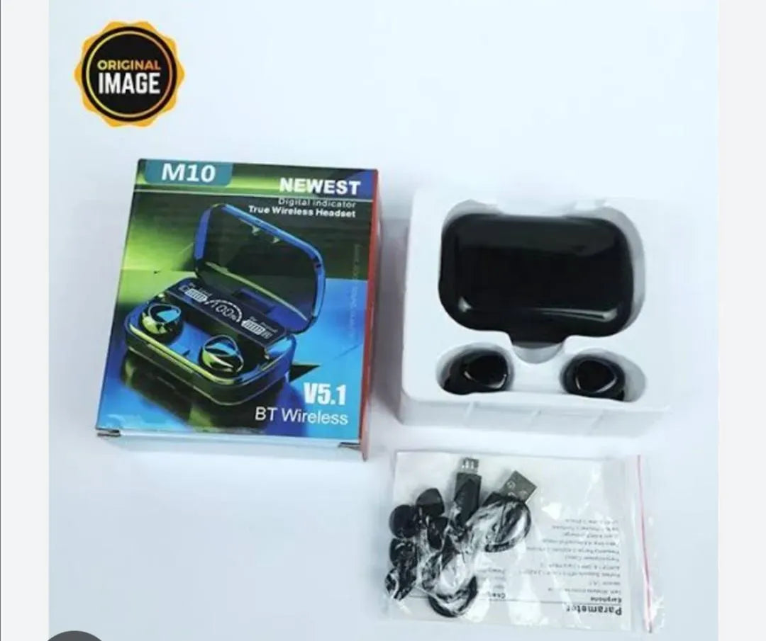 M10 Wireless Earbuds with Charging Case & Bluetooth 5.3