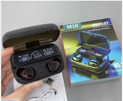 M10 Wireless Earbuds with Charging Case & Bluetooth 5.3